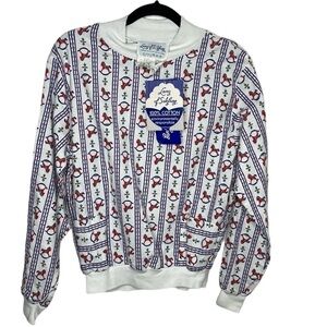 VTG NWT Lanz of Salzburg 100% Cotton Rocking Horse Pajama Top Women's Size S